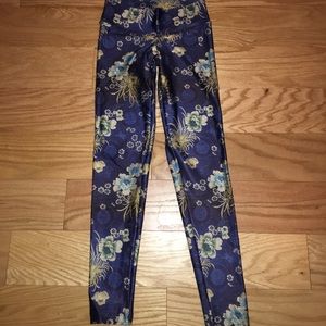 Fit mama blue Chinese leggings